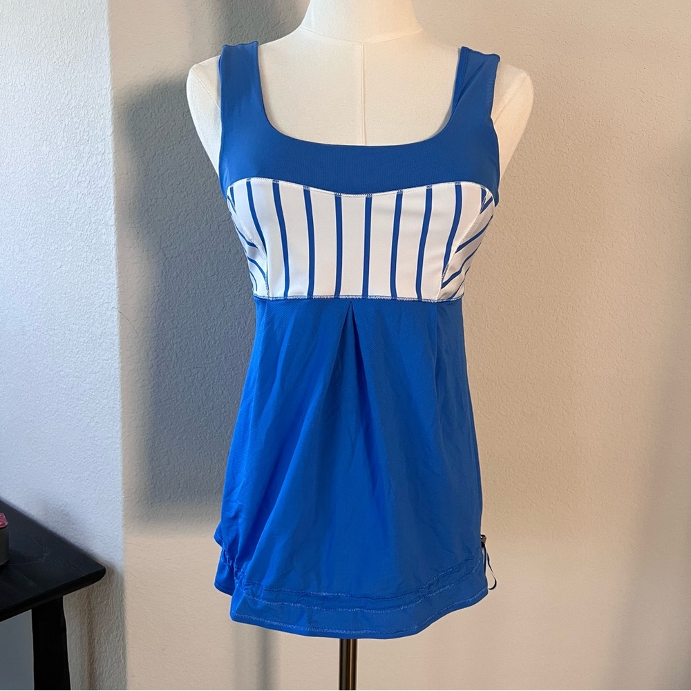 Lululemon Blue and White Striped Tank!